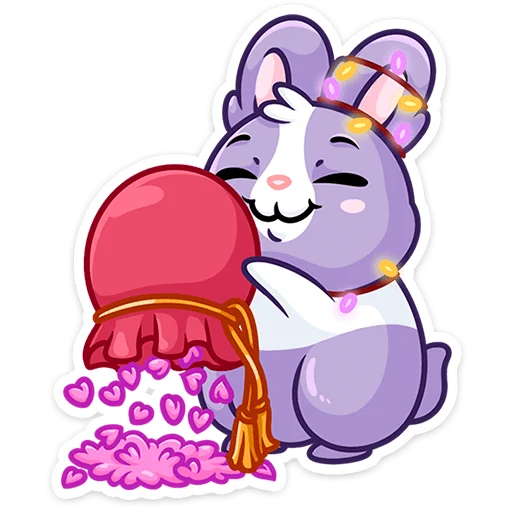 💕 Стикер «Кролик Тиша» для Telegram