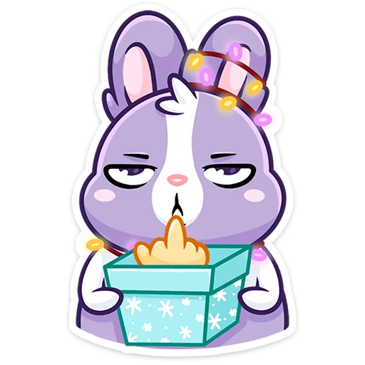 🖕 Стикер «Кролик Тиша» для Telegram