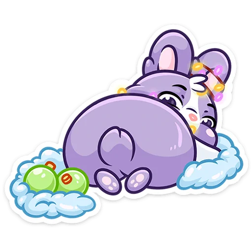 🍑 Стикер «Кролик Тиша» для Telegram