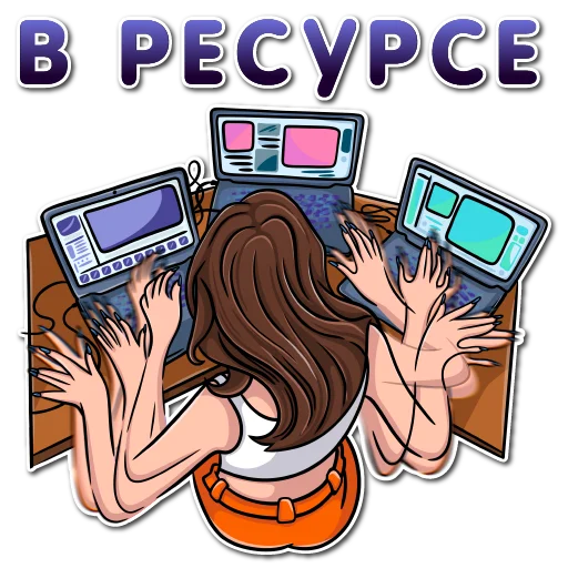 💪 Стикер «Фотохудожница» для Telegram