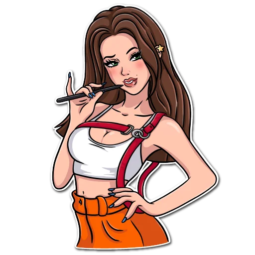 ☺️ Стикер «Фотохудожница» для Telegram