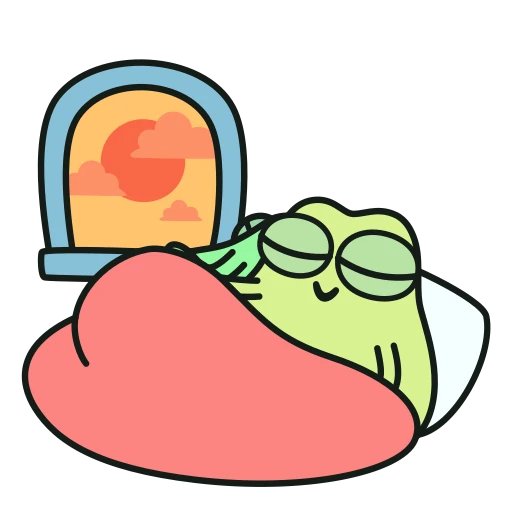 😴 Стикер «Жаб и Жабетта» для Telegram