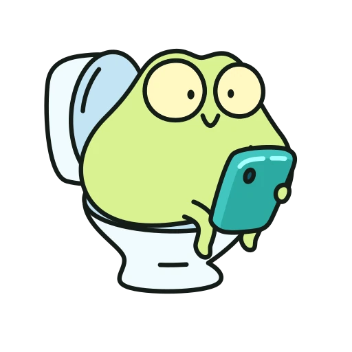 🚽 Стикер «Жаб и Жабетта» для Telegram