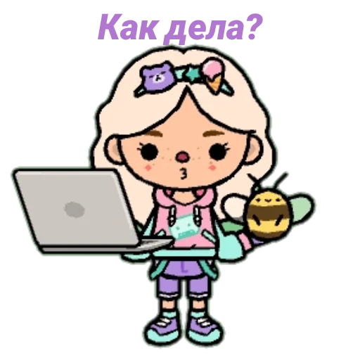 🌸 Стикер «toca.world.aiko» для Telegram