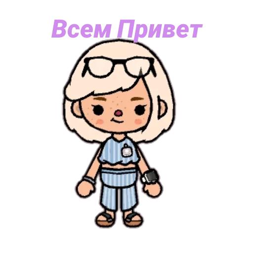 Стикерпак toca.world.aiko для Telegram