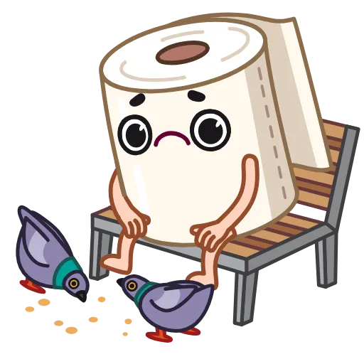 😔 Стикер «Paper Boy» для Telegram