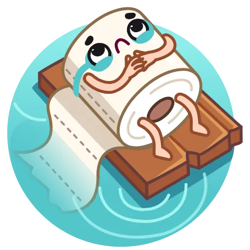 😭 Стикер «Paper Boy» для Telegram