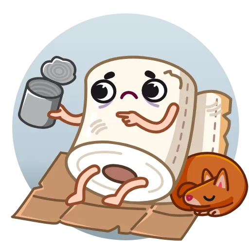 🙄 Стикер «Paper Boy» для Telegram