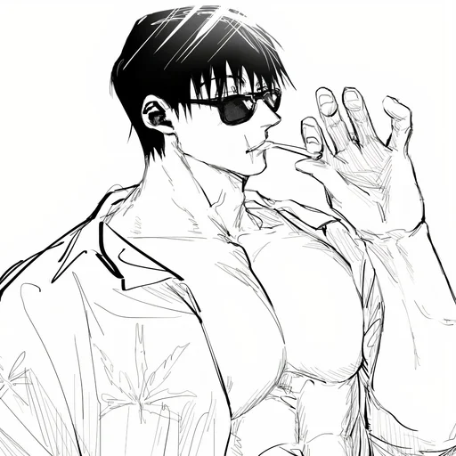 ✖️ Стикер «Toji Fushiguro Jujutsu Kaisen» для Telegram