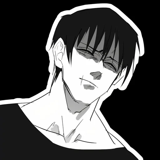✖️ Стикер «Toji Fushiguro Jujutsu Kaisen» для Telegram