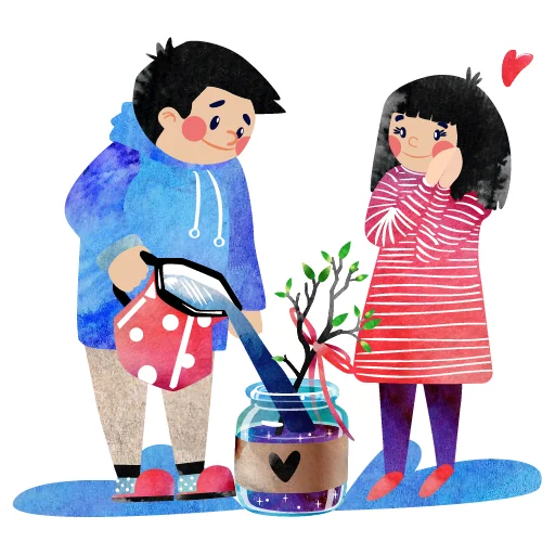 💕 Стикер «love_story» для Telegram