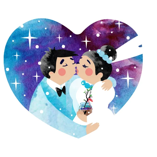👰 Стикер «love_story» для Telegram