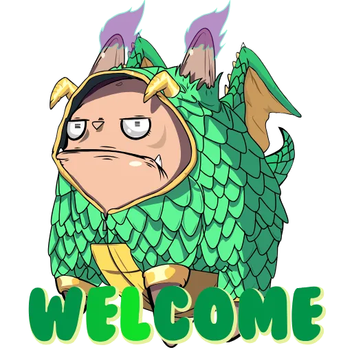 🤩 Стикер «Toly The Bu Dragon» для Telegram