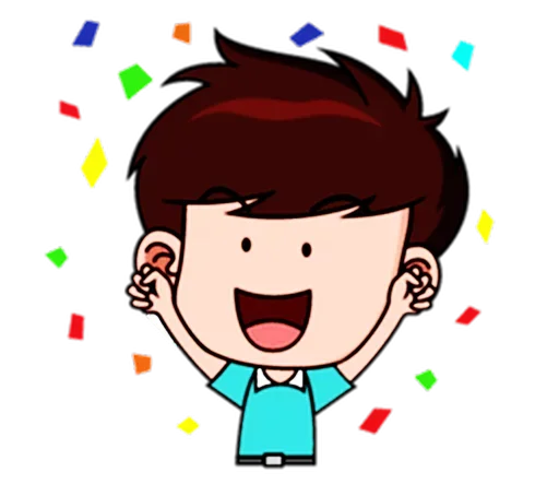 🎉 Стикер «Chibi Dream Team - Tom and Jane» для Telegram