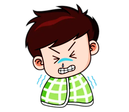 🤧 Стикер «Chibi Dream Team - Tom and Jane» для Telegram