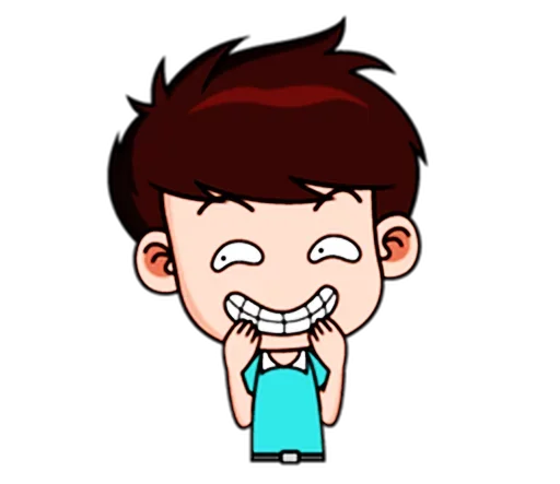 😈 Стикер «Chibi Dream Team - Tom and Jane» для Telegram