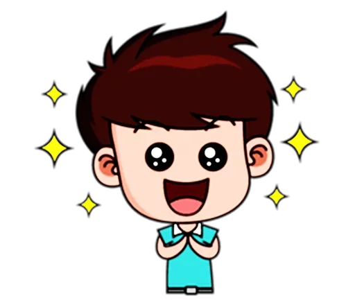 🤩 Стикер «Chibi Dream Team - Tom and Jane» для Telegram