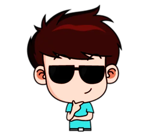 😎 Стикер «Chibi Dream Team - Tom and Jane» для Telegram