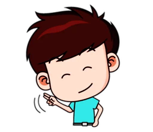 ✌️ Стикер «Chibi Dream Team - Tom and Jane» для Telegram