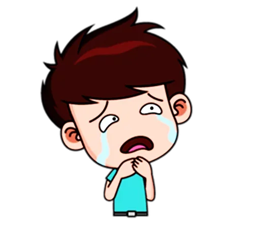 😭 Стикер «Chibi Dream Team - Tom and Jane» для Telegram