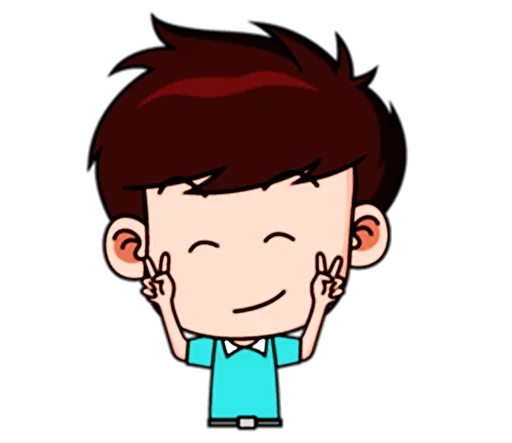 ✌️ Стикер «Chibi Dream Team - Tom and Jane» для Telegram