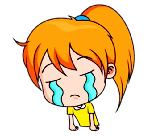 😭 Стикер «Chibi Dream Team - Tom and Jane» для Telegram