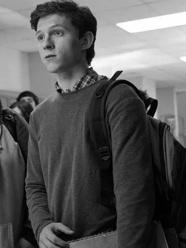 🕸 Стикер «Tom Holland BW» для Telegram