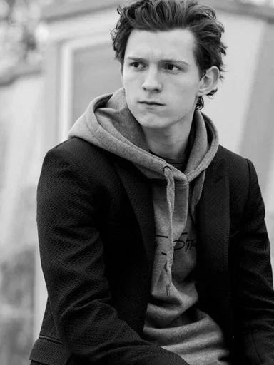 🕸 Стикер «Tom Holland BW» для Telegram
