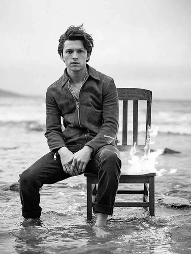 Стикерпак Tom Holland BW для Telegram