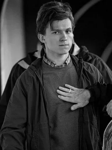 🕸 Стикер «Tom Holland BW» для Telegram