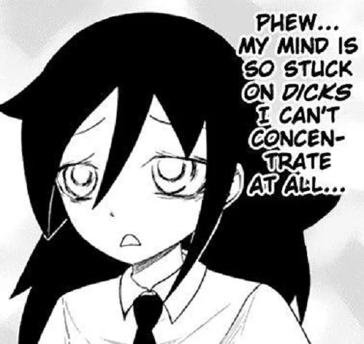 😛 Стикер «Tomoko Kuroki» для Telegram