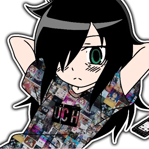 😕 Стикер «Tomoko» для Telegram