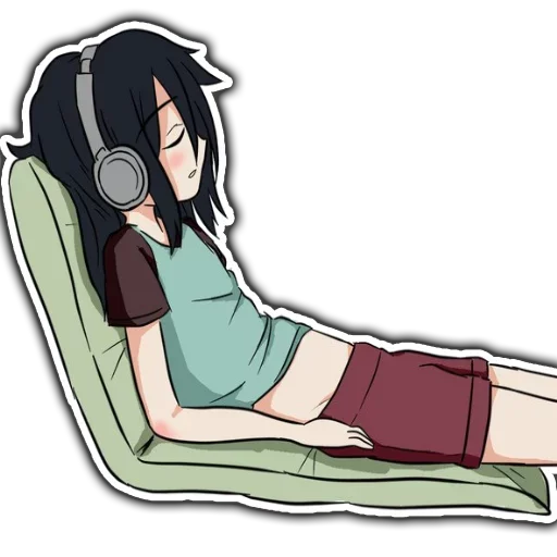 😴 Стикер «Tomoko» для Telegram