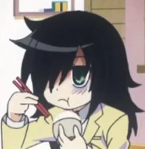 🍚 Стикер «WataMote» для Telegram
