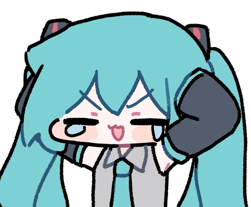 😢 Стикер «Hatsune Miku» для Telegram