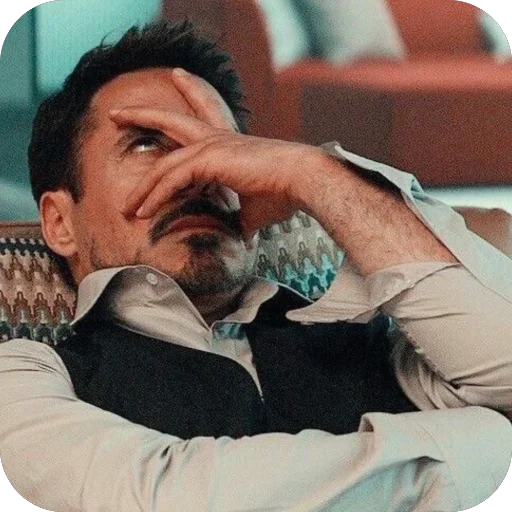 🫥 Стикер «Тони Старк» для Telegram