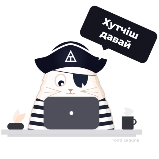 🏃‍♂️ Стикер «Tonti Laguna» для Telegram