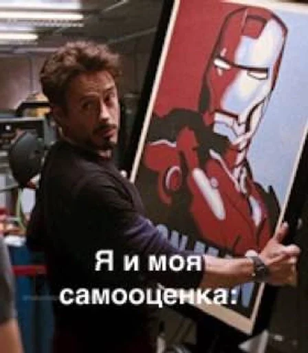 😁 Стикер «Tony Stark» для Telegram