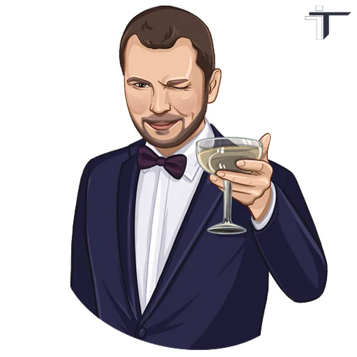 🍸 Стикер «ТОП СЕРВИС🔝» для Telegram