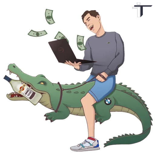 💸 Стикер «ТОП СЕРВИС🔝» для Telegram