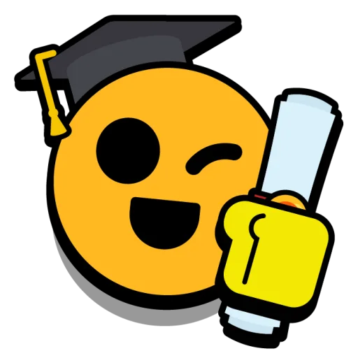 🎓 Стикер «Крутые бравл значки» для Telegram