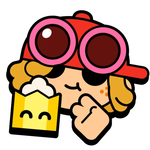 🍿 Стикер «Крутые бравл значки» для Telegram
