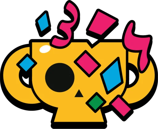 🎊 Стикер «Крутые бравл значки» для Telegram