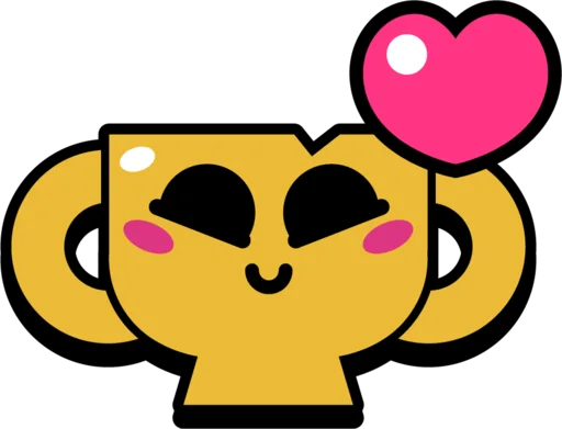 ❤ Стикер «Крутые бравл значки» для Telegram