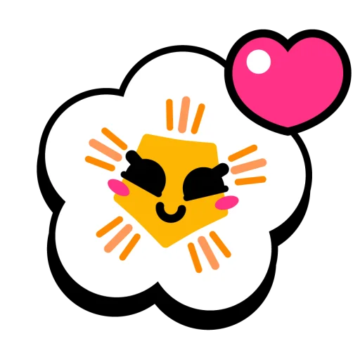 ❤️ Стикер «Крутые бравл значки» для Telegram