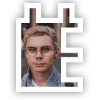 Стикер 7 Набор эмоджи с русским алфавтом в стиле мемного Яна Топлеса