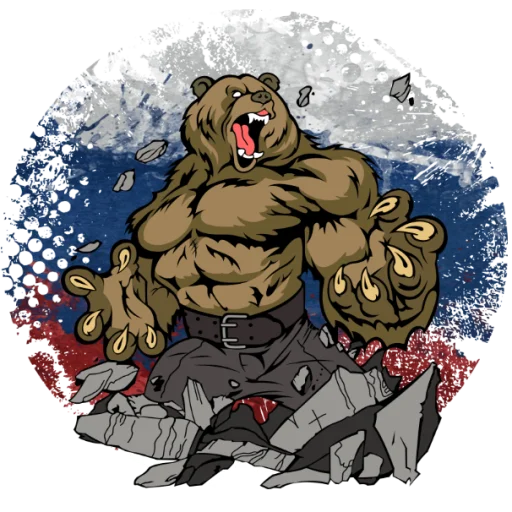 🐻 Стикер «Russia» для Telegram