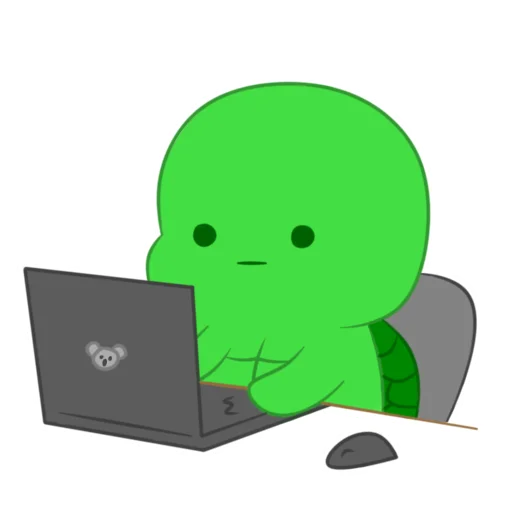 👨‍💻 Стикер «Черепашка и Коала» для Telegram