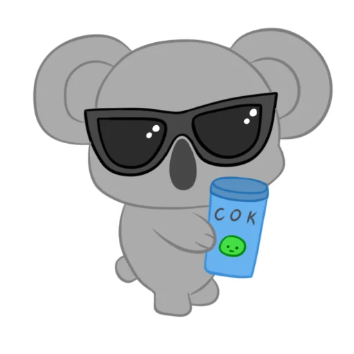 😎 Стикер «Черепашка и Коала» для Telegram