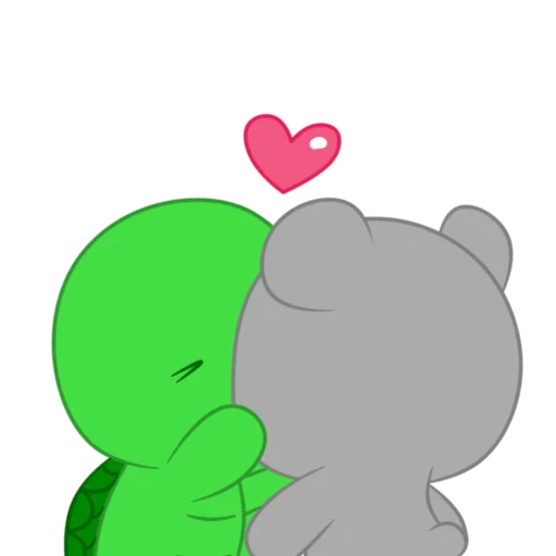 😘 Стикер «Черепашка и Коала» для Telegram